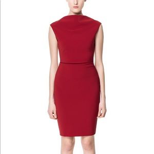 SOLD Zara Maroon Red Bodycon Dress Size XS